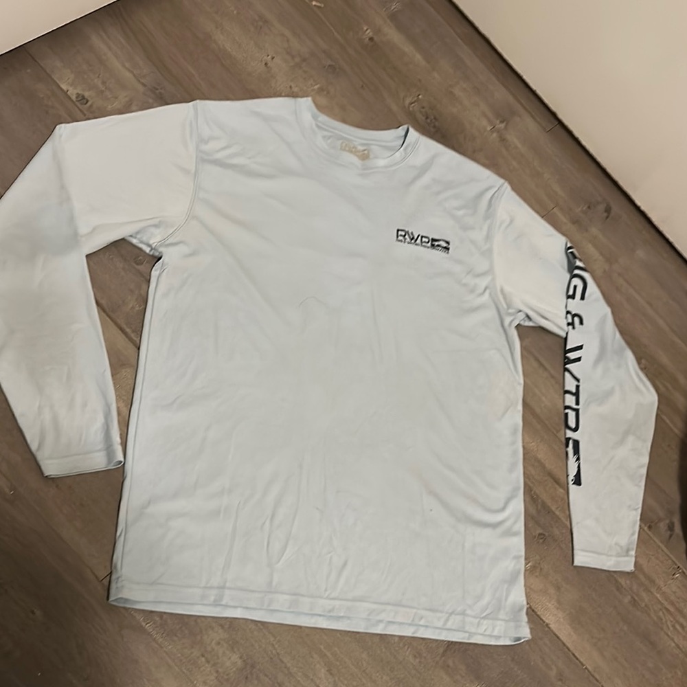 Blue Long Sleeve Tee with Crew Neck